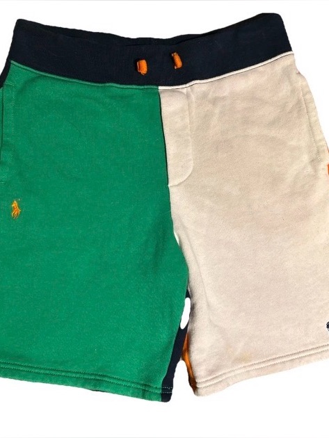 Polo Ralph Lauren Boys Colorblock Fleece Shorts Blue Green Orange M (10-12)